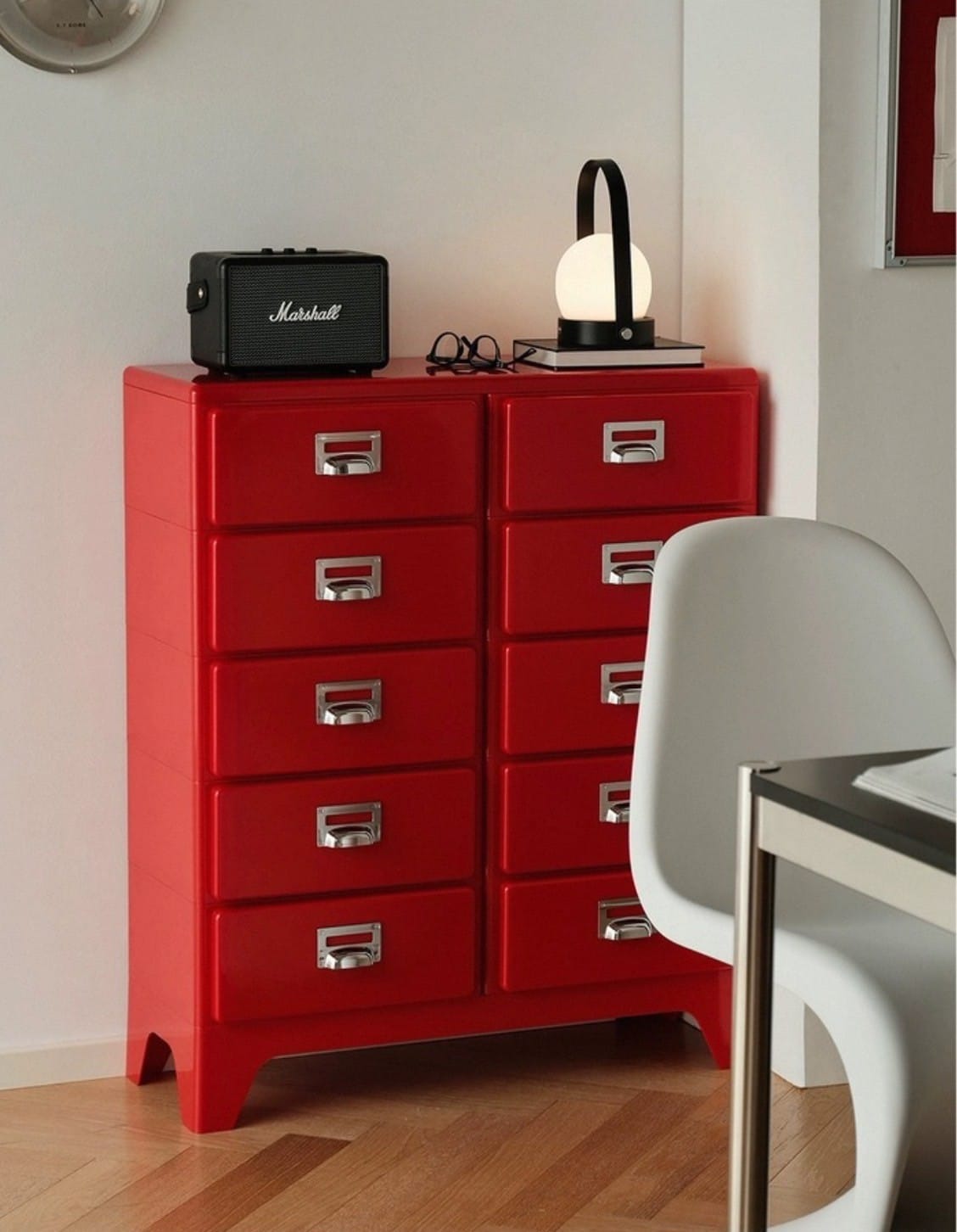 ตู้เก็บของ 10 ลิ้นชัก MY DOLLS HOUSE BINGBING 96 CM. สีแดง